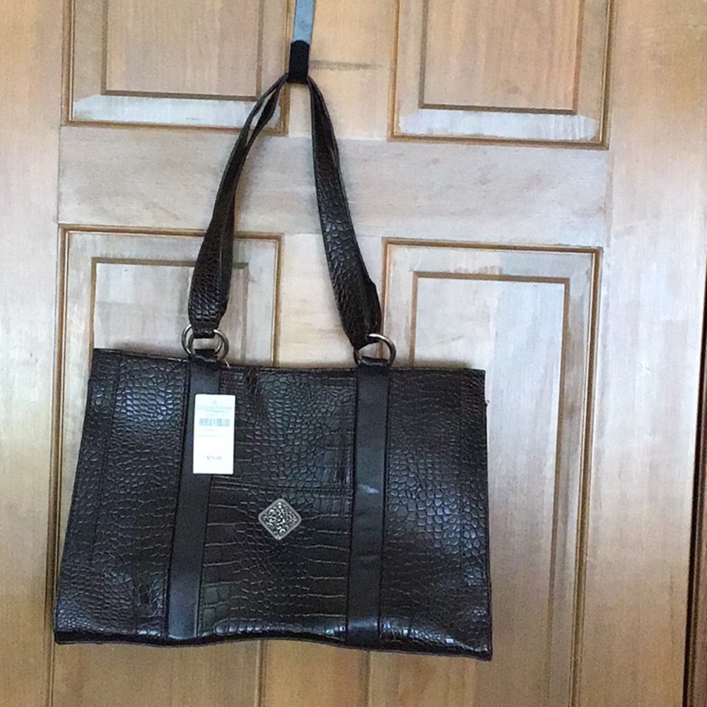 Coldwater Creek Crocodile Tote, NWT